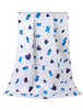 "Blue Sea Animals" Soft and Smooth Mulmul Fabric Baby Swaddle Wrap