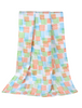 "Square Lines" Soft and Smooth Mulmul Fabric Baby Swaddle Wrap