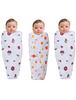 "Pink Food - Orange Space - Pink Food" 44 inch Soft and Smooth Baby Swaddle Wrap