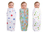 "Stationery - Square Lines - Sports" 44 inch Soft and Smooth Baby Swaddle Wrap