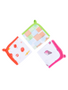 "Pink Food - Green Square Lines - Orange Space" Silky Smooth Napkins / Washcloths