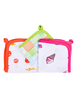 "Pink Food - Green Square Lines - Orange Space" Silky Smooth Napkins / Washcloths