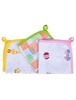"Yellow Animals - Green Square Lines - Pink Toys" Silky Smooth Napkins / Washcloths