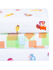 "Pink Toys - Square Lines - Yellow Animals" 44 inch Soft and Smooth Baby Swaddle Wrap