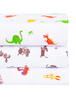 "Red Dino - Brown Dog - Yellow Animals" 44 Soft and Smooth Baby Swaddle Blanket